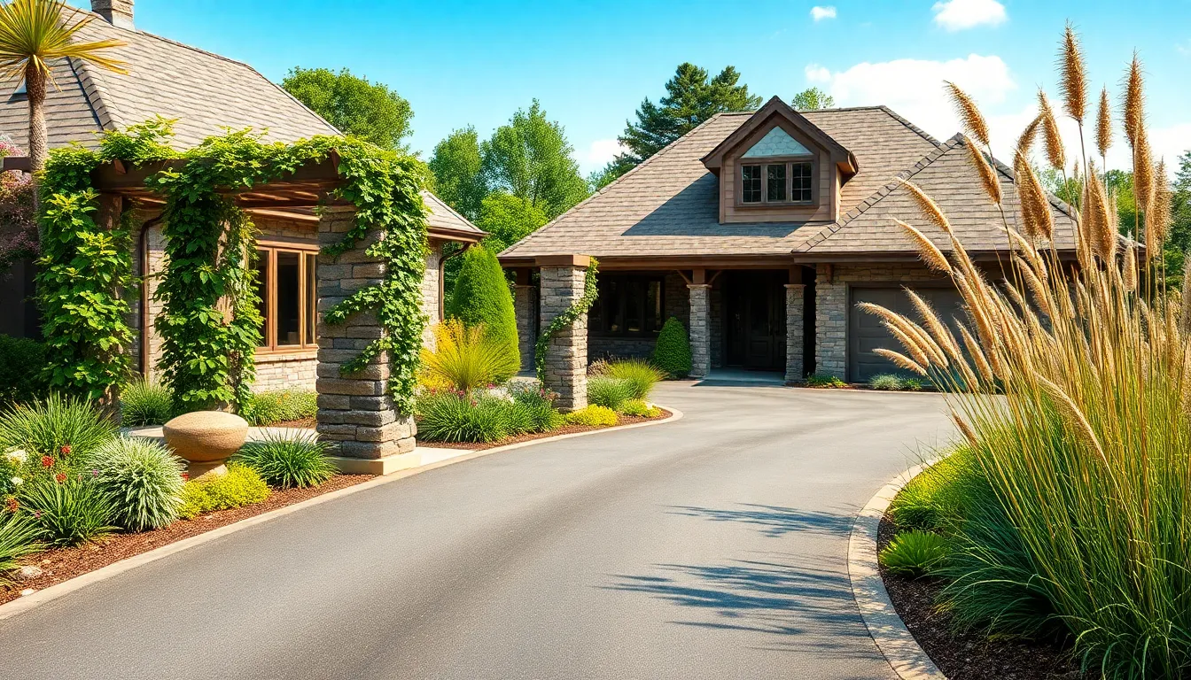 25 Stunning Front Garden Ideas with Driveway That Boost Curb Appeal 4 25 Stunning Front Garden Ideas with Driveway That Boost Curb Appeal 3