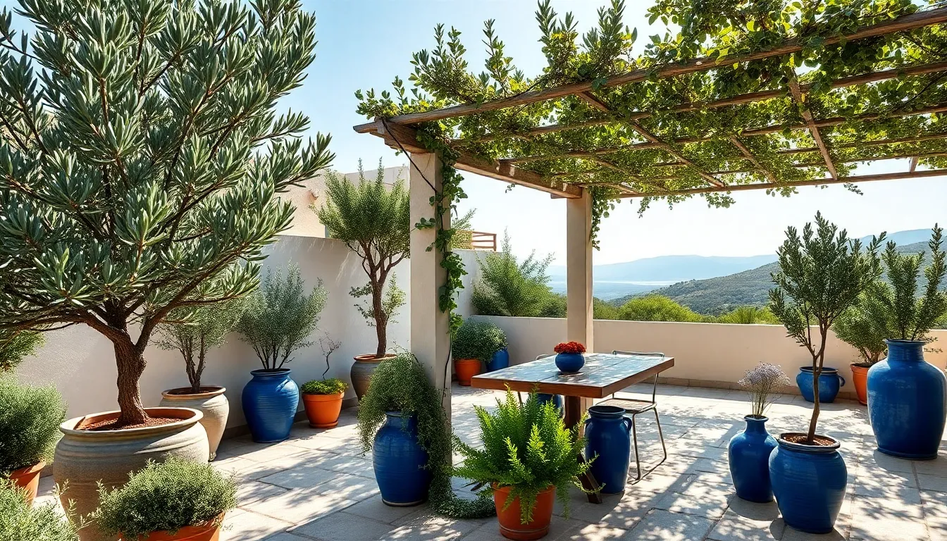 20 Stunning Greek Garden Ideas to Transform Your Backyard Into a Mediterranean Paradise 4 20 Stunning Greek Garden Ideas to Transform Your Backyard Into a Mediterranean Paradise 3