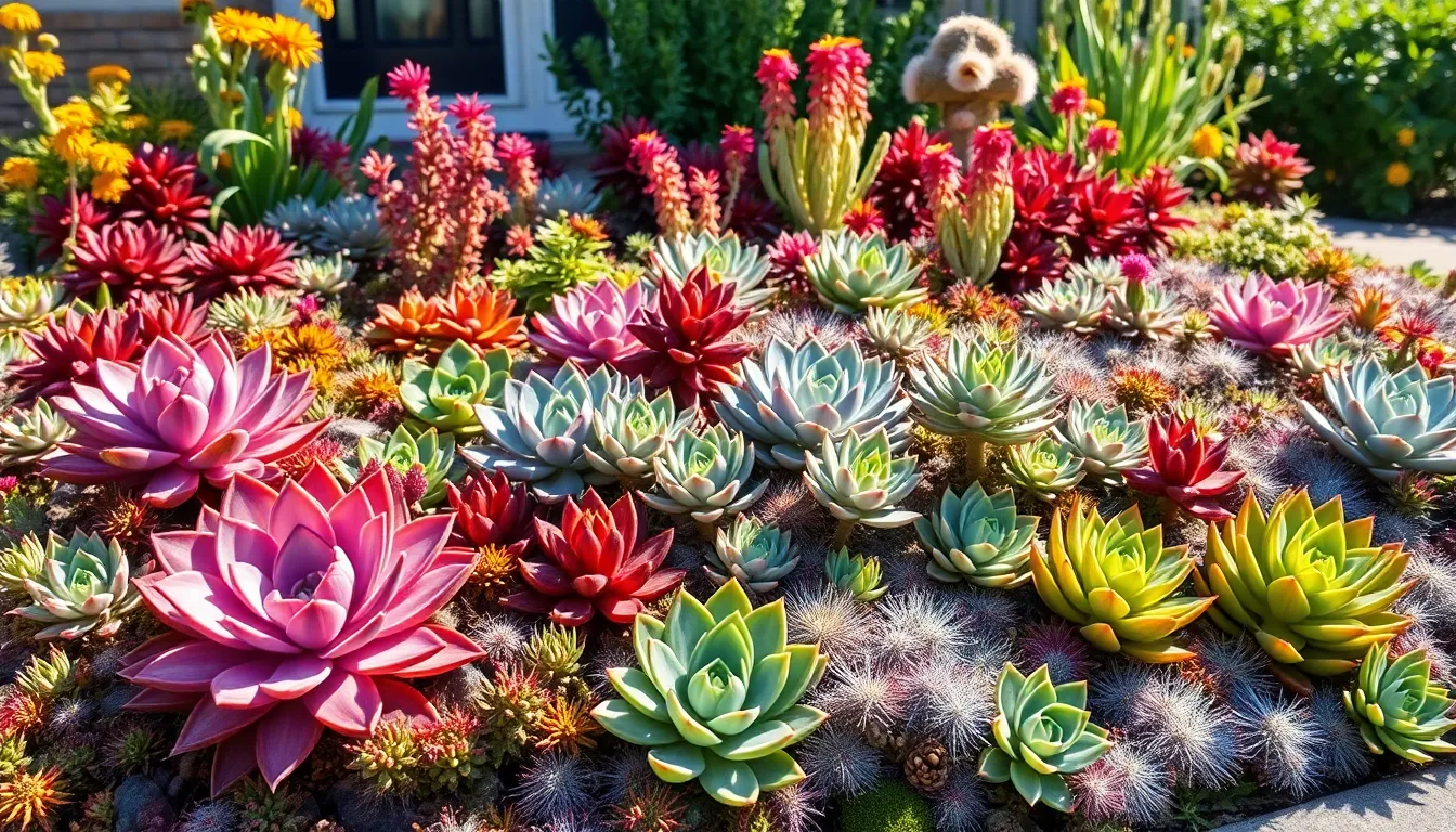 25 Stunning Front Yard Succulent Garden Ideas That Transform Your Curb Appeal 6 25 Stunning Front Yard Succulent Garden Ideas That Transform Your Curb Appeal 5