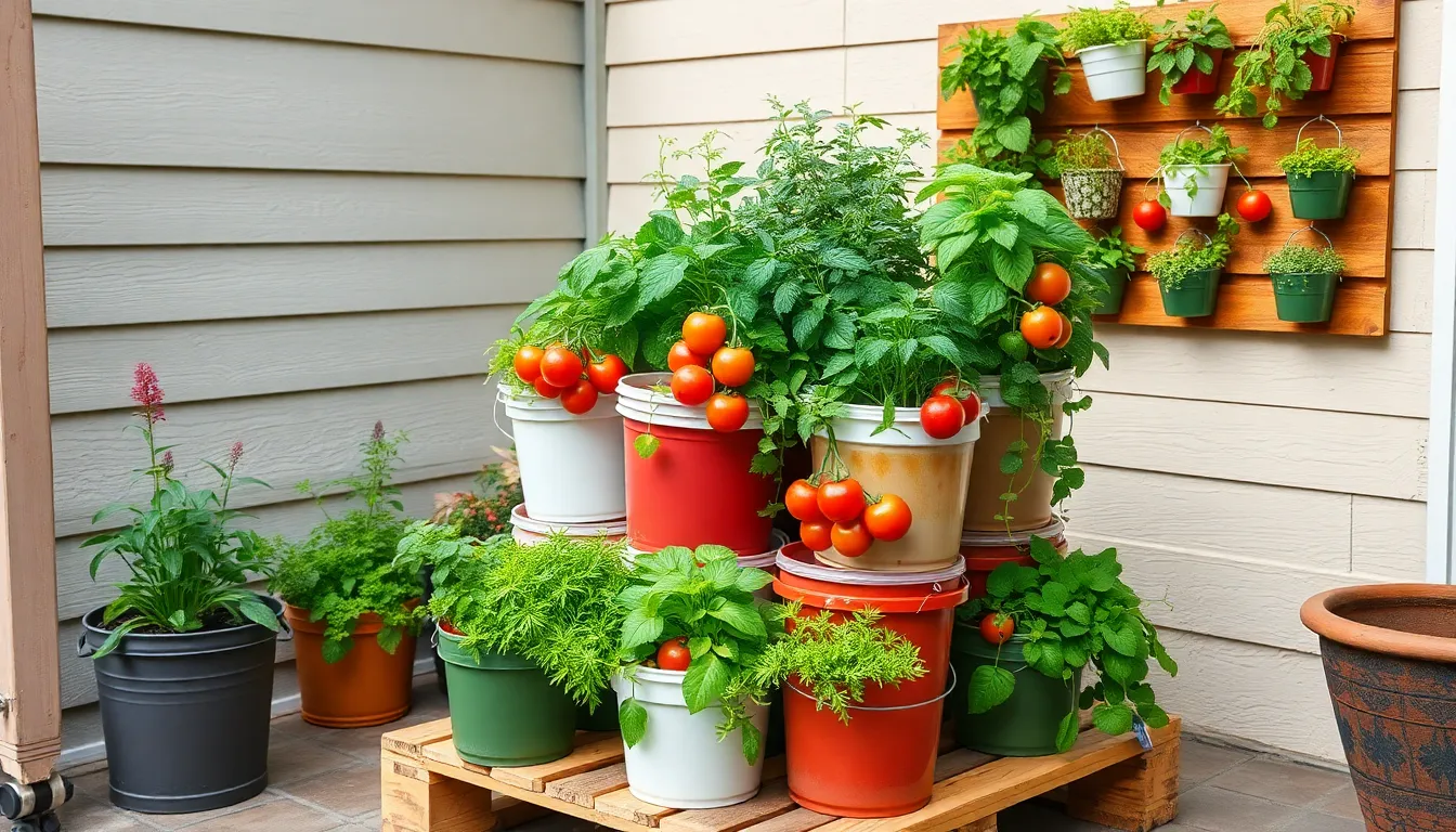 25 Creative Bucket Garden Ideas to Transform Your Small Space Into a Lush Oasis 8 25 Creative Bucket Garden Ideas to Transform Your Small Space Into a Lush Oasis 7
