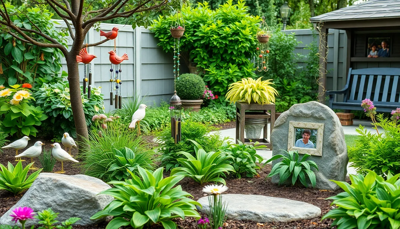 15 Beautiful Memorial Garden Ideas to Honor Your Loved One's Memory 8 15 Beautiful Memorial Garden Ideas to Honor Your Loved One's Memory 7