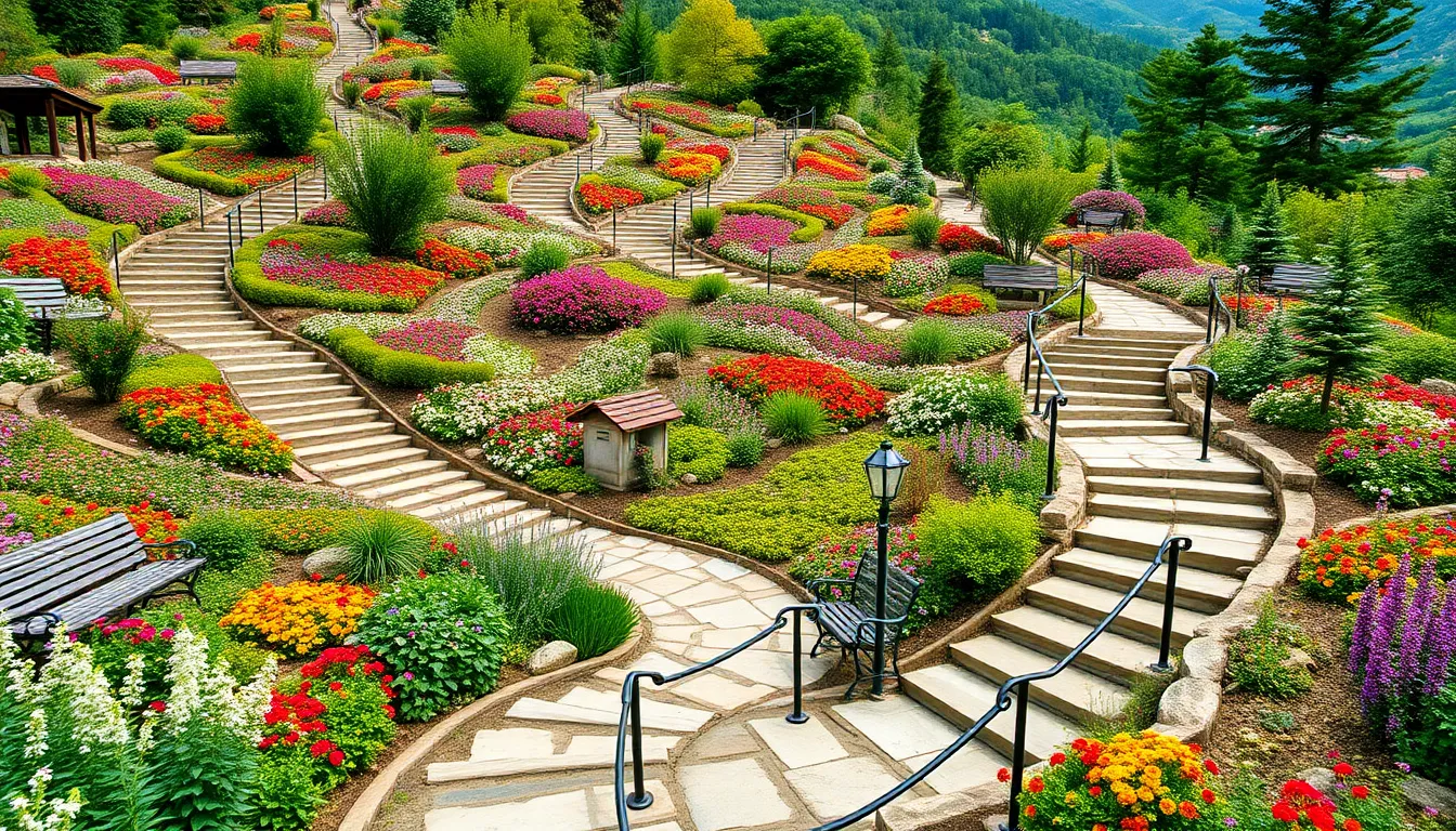 20 Stunning Garden on a Hill Ideas to Transform Your Sloped Yard 10 20 Stunning Garden on a Hill Ideas to Transform Your Sloped Yard 9