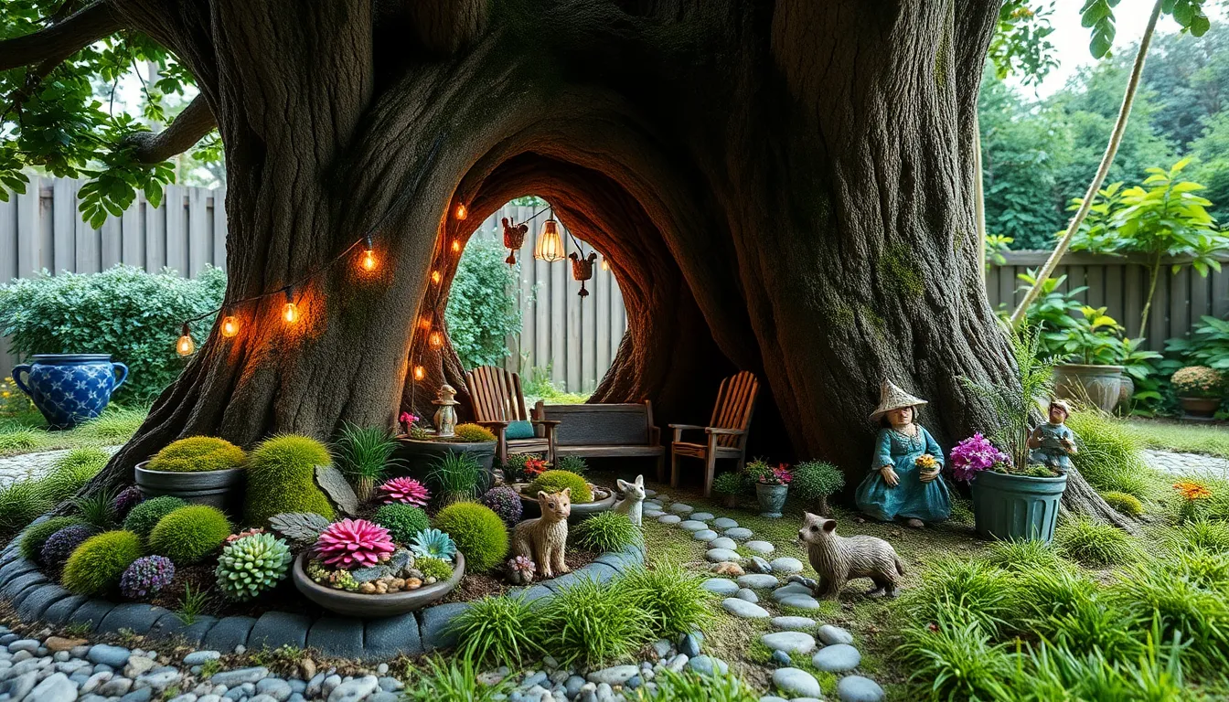 25 Stunning Garden Under Tree Ideas to Transform Your Shaded Yard 10 25 Stunning Garden Under Tree Ideas to Transform Your Shaded Yard 9