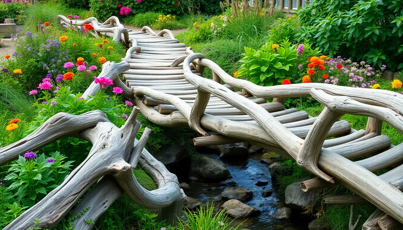 25 Creative Driftwood Ideas for Garden That Transform Your Outdoor Space 12 25 Creative Driftwood Ideas for Garden That Transform Your Outdoor Space 11