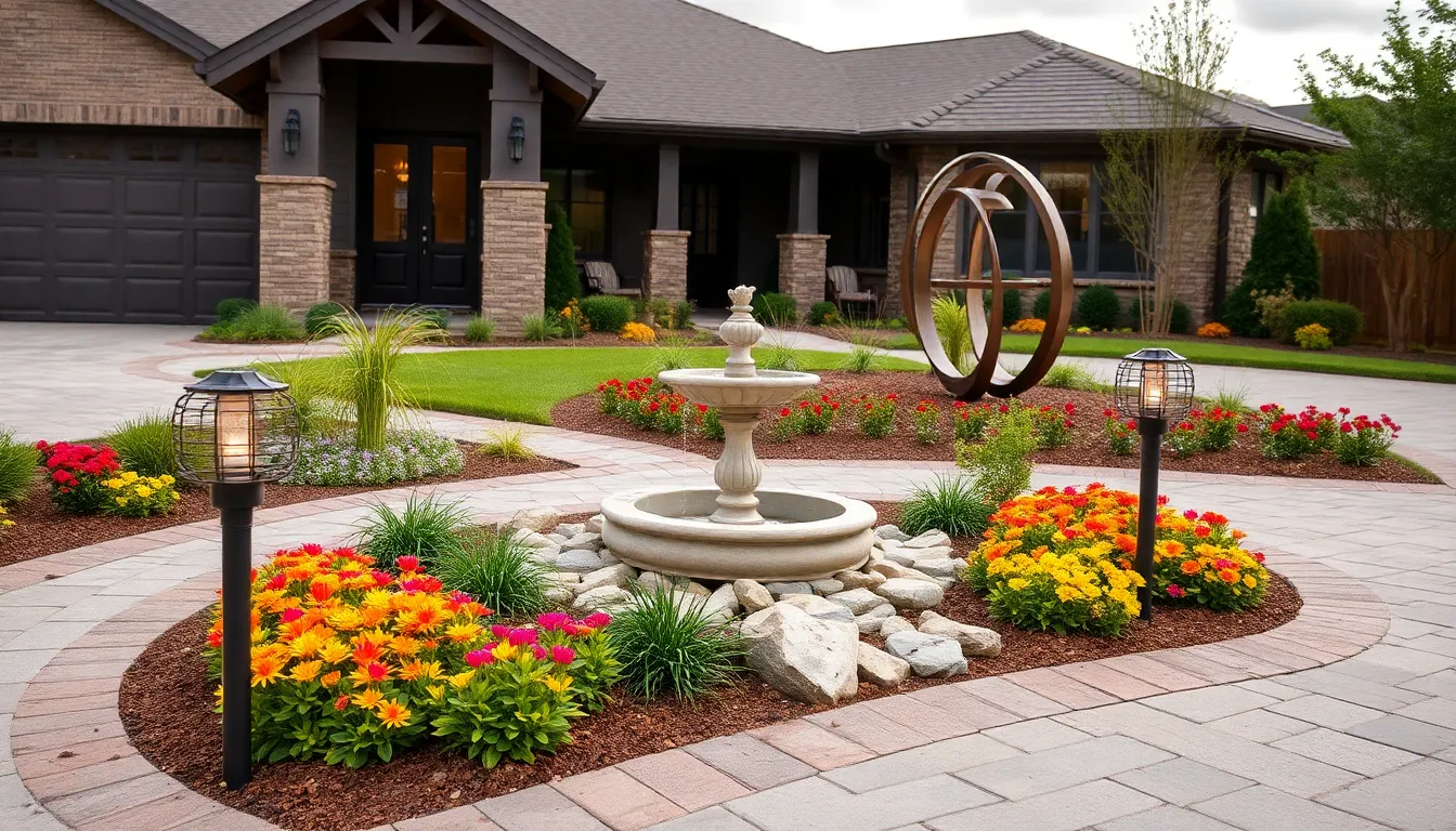 25 Stunning Driveway Garden Ideas to Transform Your Boring Concrete Into Curb Appeal Gold 12 25 Stunning Driveway Garden Ideas to Transform Your Boring Concrete Into Curb Appeal Gold 11