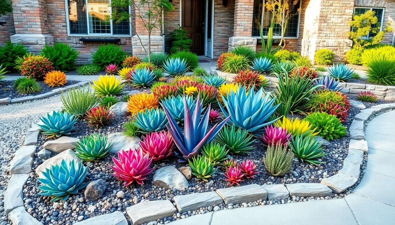 25 Stunning Front Yard Succulent Garden Ideas That Transform Your Curb Appeal 12 25 Stunning Front Yard Succulent Garden Ideas That Transform Your Curb Appeal 11