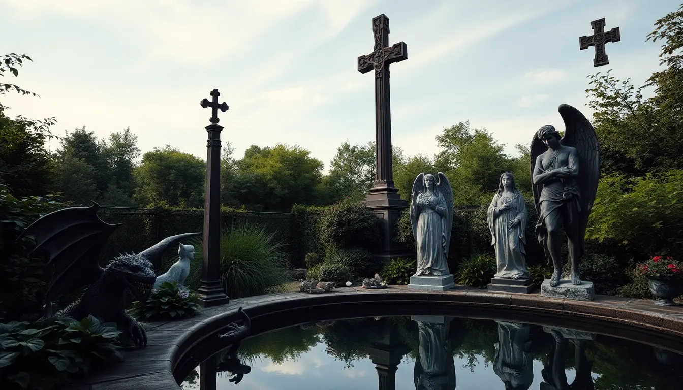 25 Dark & Dramatic Gothic Garden Ideas to Transform Your Outdoor Space 12 25 Dark & Dramatic Gothic Garden Ideas to Transform Your Outdoor Space 11