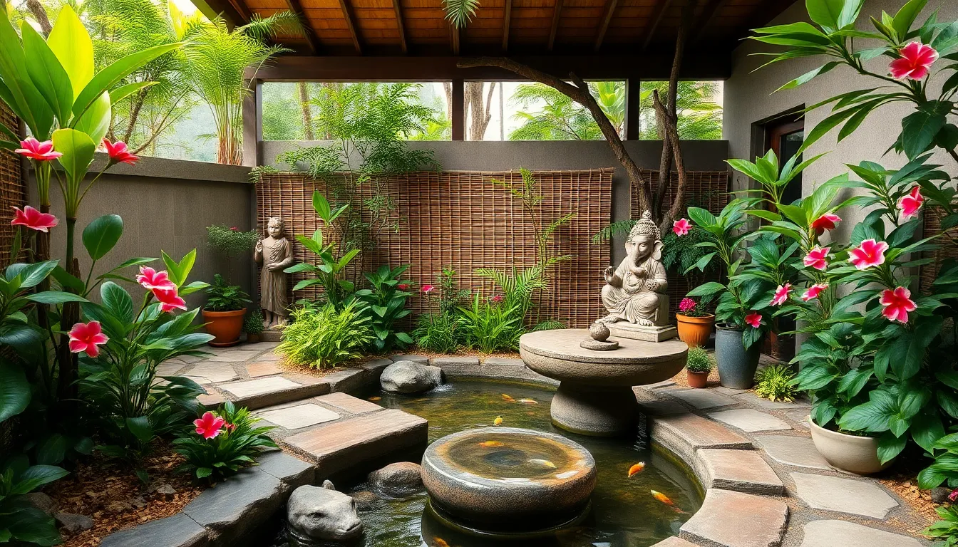 25 Stunning Balinese Garden Ideas to Transform Your Backyard into a Tropical Paradise 14 25 Stunning Balinese Garden Ideas to Transform Your Backyard into a Tropical Paradise 13