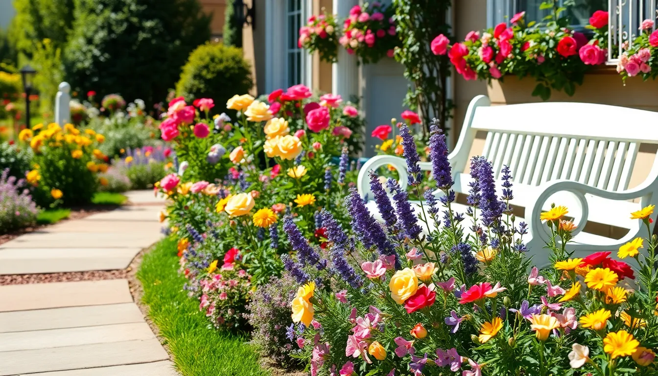 27 Stunning Front Yard Flower Garden Ideas That Boost Your Home's Curb Appeal 14 27 Stunning Front Yard Flower Garden Ideas That Boost Your Home's Curb Appeal 13