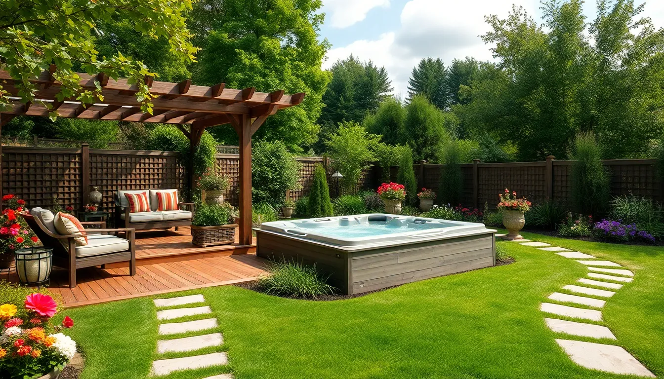 25 Stunning Garden Jacuzzi Ideas to Transform Your Backyard Into a Luxury Retreat 14 25 Stunning Garden Jacuzzi Ideas to Transform Your Backyard Into a Luxury Retreat 13