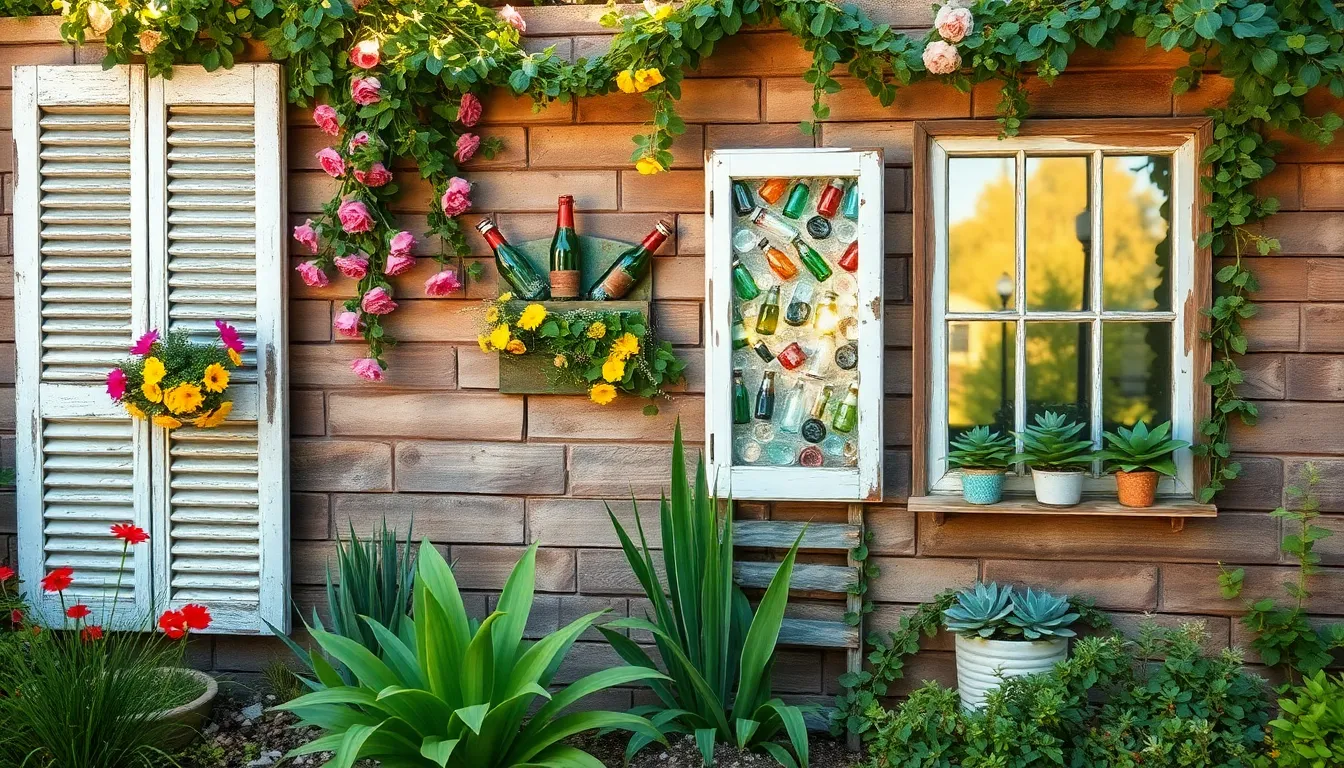 25 Creative Garden Wall Decoration Ideas to Transform Your Outdoor Space 14 25 Creative Garden Wall Decoration Ideas to Transform Your Outdoor Space 13