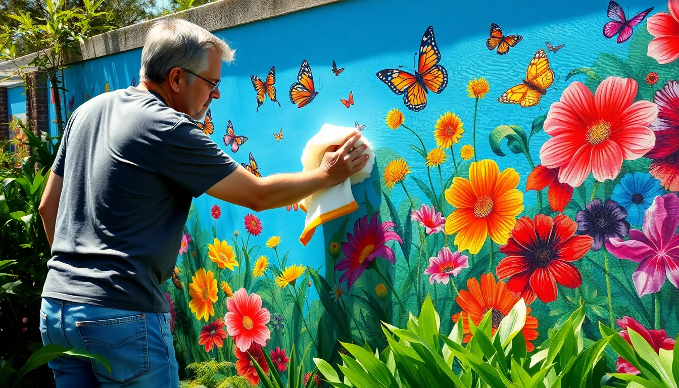 25 Stunning Garden Mural Ideas to Transform Your Outdoor Space (DIY & Pro Tips) 16 25 Stunning Garden Mural Ideas to Transform Your Outdoor Space (DIY & Pro Tips) 15
