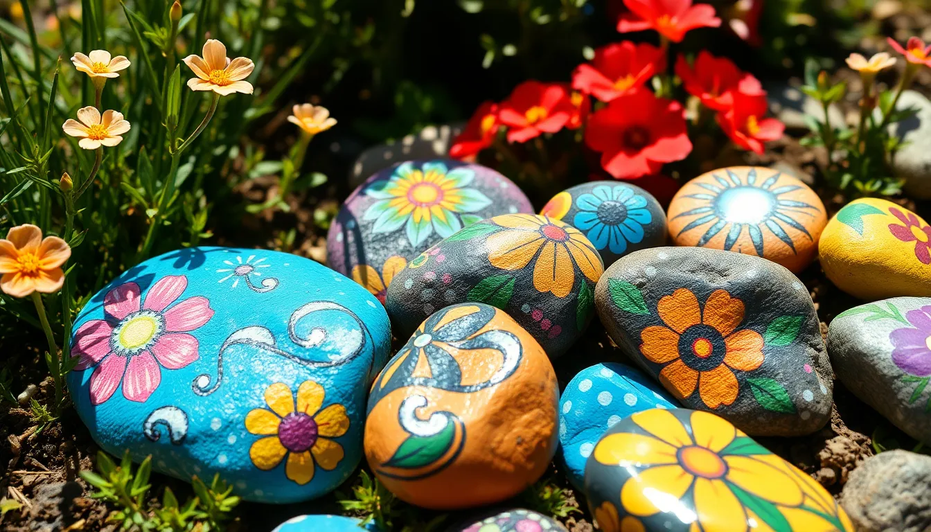 25 Garden Rock Painting Ideas to Transform Your Outdoor Space 16 25 Garden Rock Painting Ideas to Transform Your Outdoor Space 15