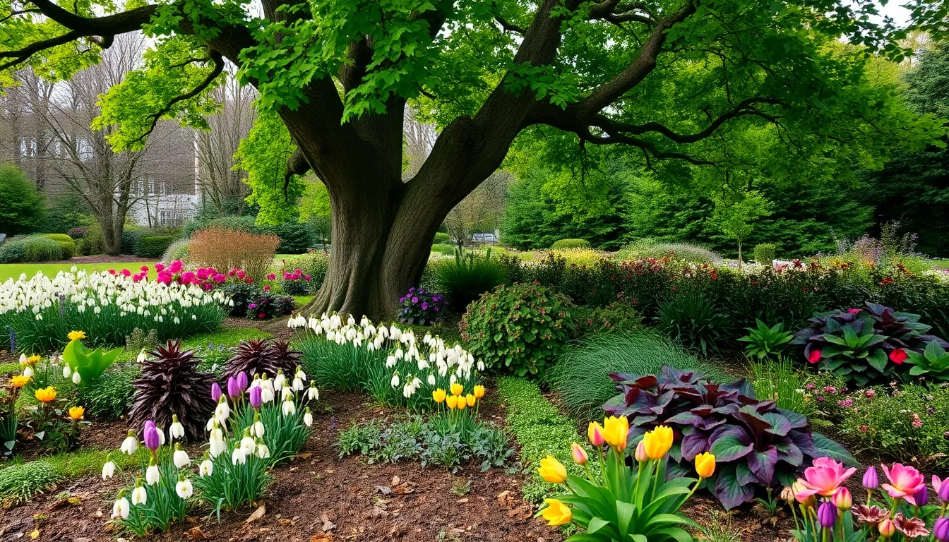 25 Stunning Garden Under Tree Ideas to Transform Your Shaded Yard 16 25 Stunning Garden Under Tree Ideas to Transform Your Shaded Yard 15