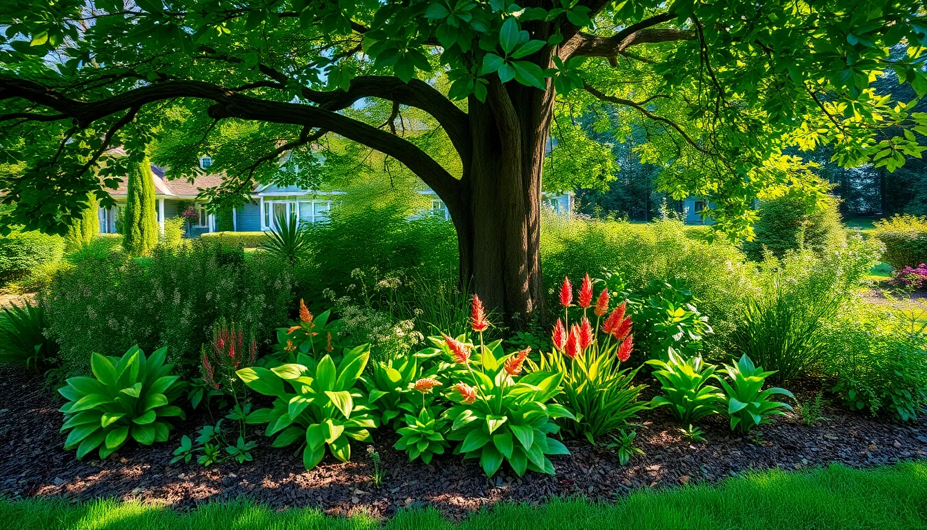 25 Stunning Garden Under Tree Ideas to Transform Your Shaded Yard 18 25 Stunning Garden Under Tree Ideas to Transform Your Shaded Yard 17