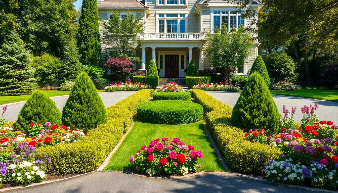 25 Stunning Front Garden Ideas with Driveway That Boost Curb Appeal 2 25 Stunning Front Garden Ideas with Driveway That Boost Curb Appeal 1