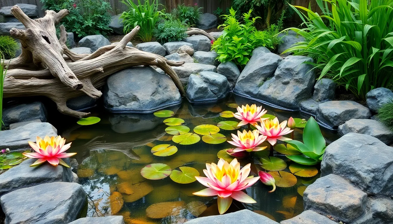 27 Stunning Garden Pond Ideas to Transform Your Backyard Into a Peaceful Oasis 2 27 Stunning Garden Pond Ideas to Transform Your Backyard Into a Peaceful Oasis 1