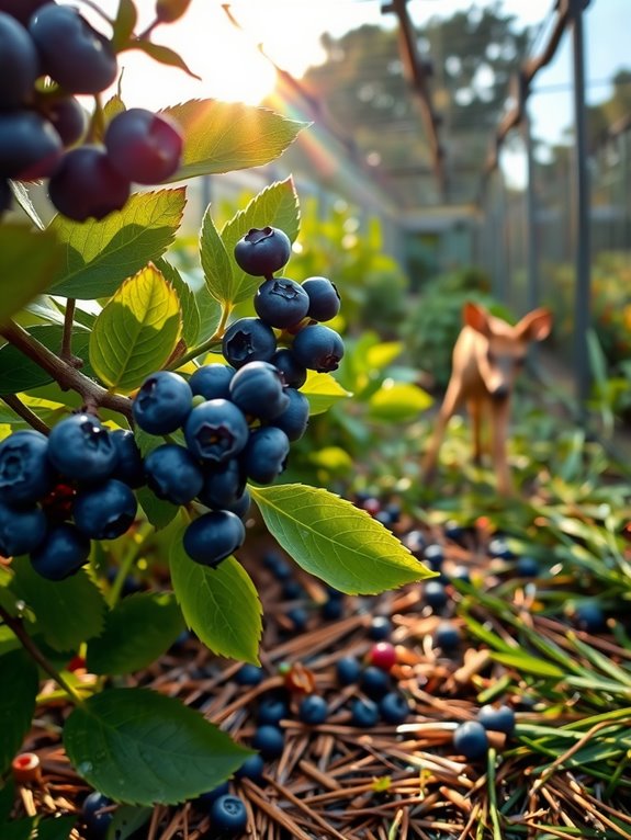 blueberries lure hungry deer seasonally