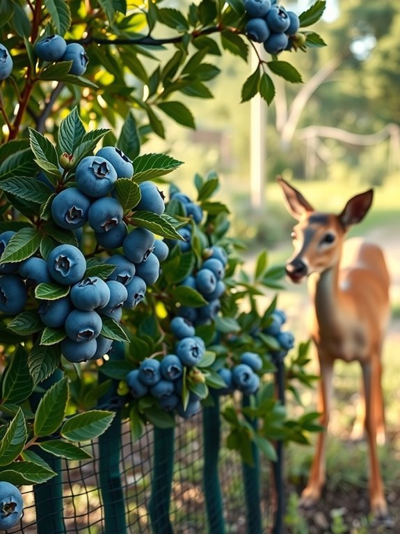 deer eat blueberries damage plants