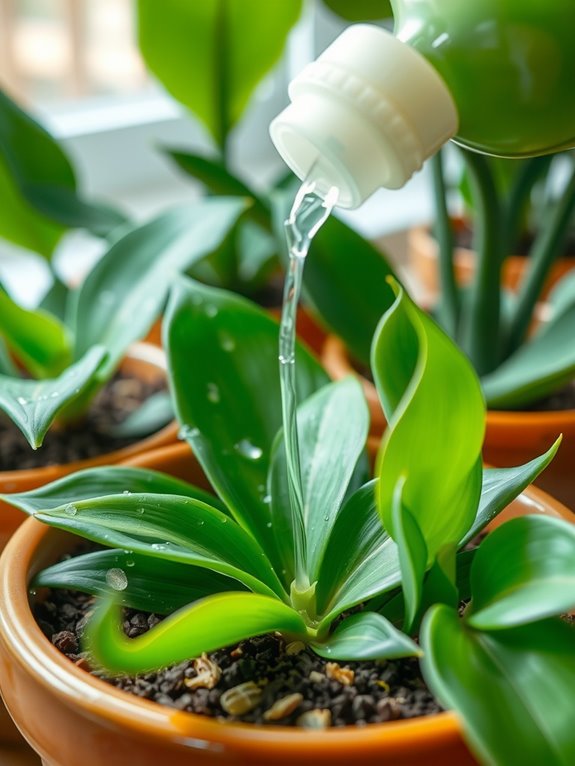 diluted fertilizer supports recovering roots