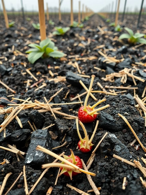 dormant strawberries plant pre frost development