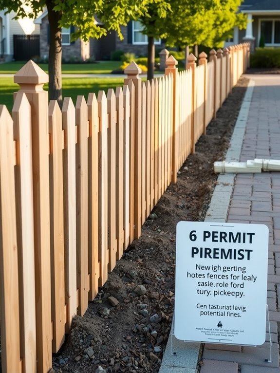 fence permit mistakes fines corrections