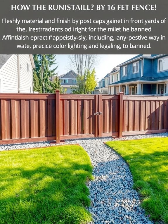front yard material approval cautions