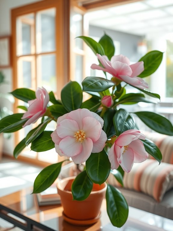 gradual outdoor transition for camellia