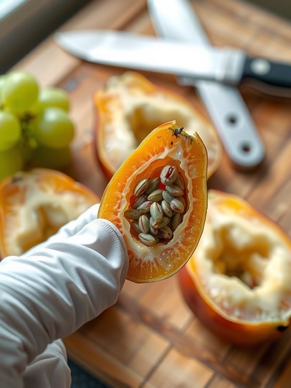grape seeds dried selected stored