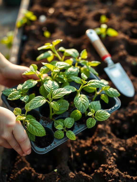 healthy robust seedling selection and transplanting