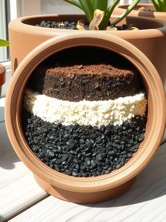 layering for drainage and moisture balance