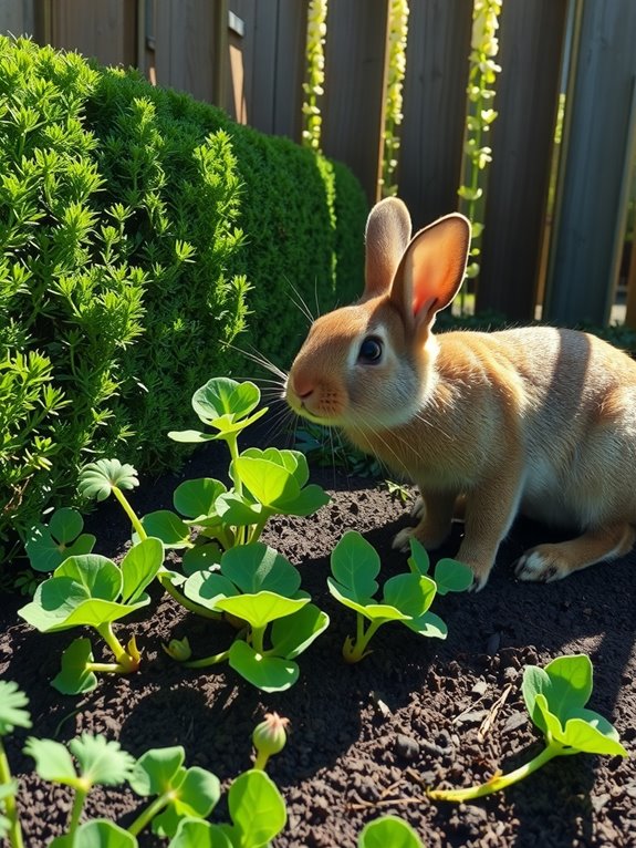 rabbit proof fencing with buried poultry wire