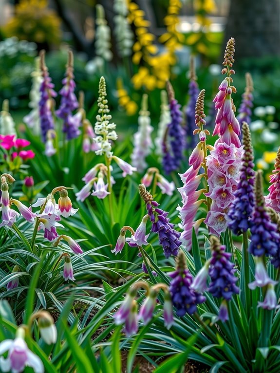 rabbit resistant spring bloomers catmint iris daffodil heuchera