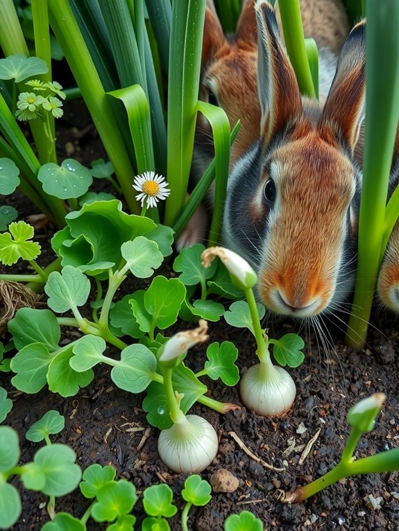 rabbits target tender seedlings early