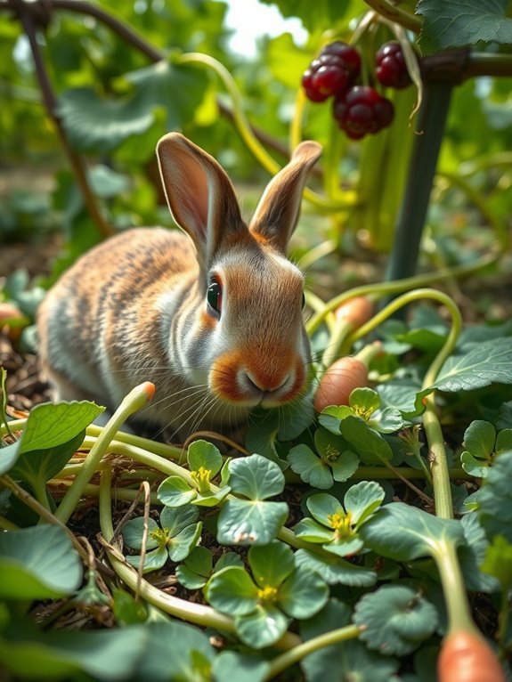 rabbits target young trees barriers recommended