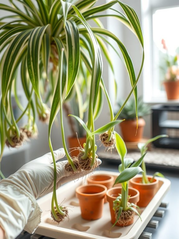 rooted plantlet separation steps timing cuts pot recovery