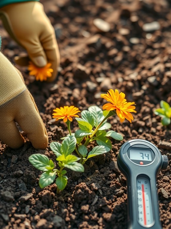 soil temp governs marigold germination