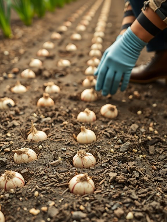spacing bulbs 12 inches apart for planting depth
