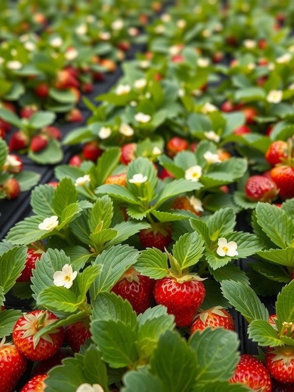 strawberry crowding harms yields early
