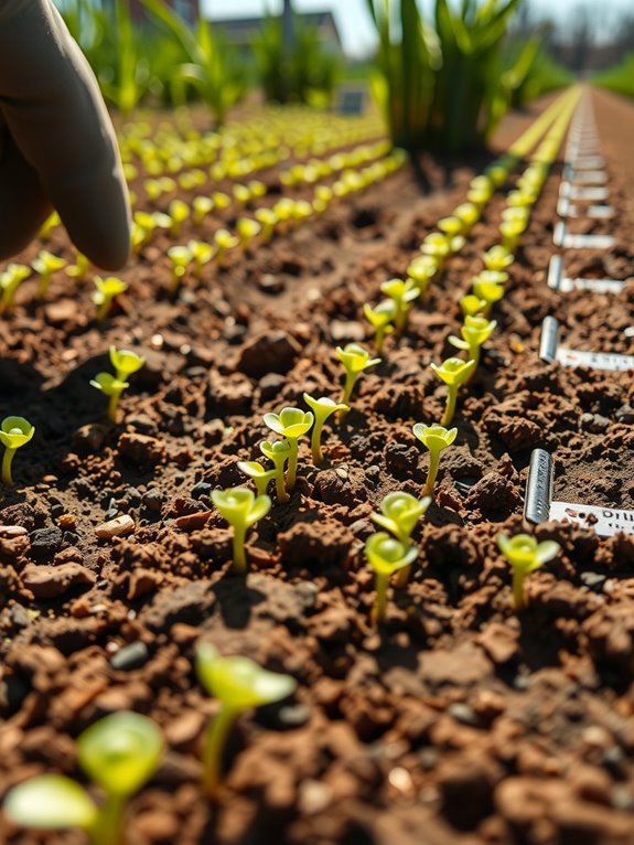 thin seedling spacing for poppies