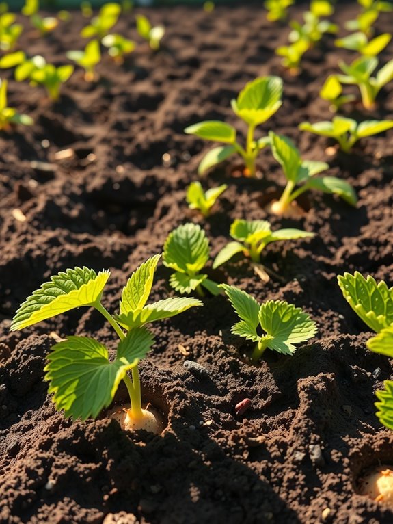 thinned strawberry transplants expand beds