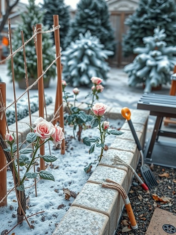 winter rose protection and planning ahead